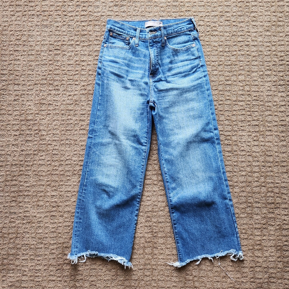 J CREW wide leg cropped jean